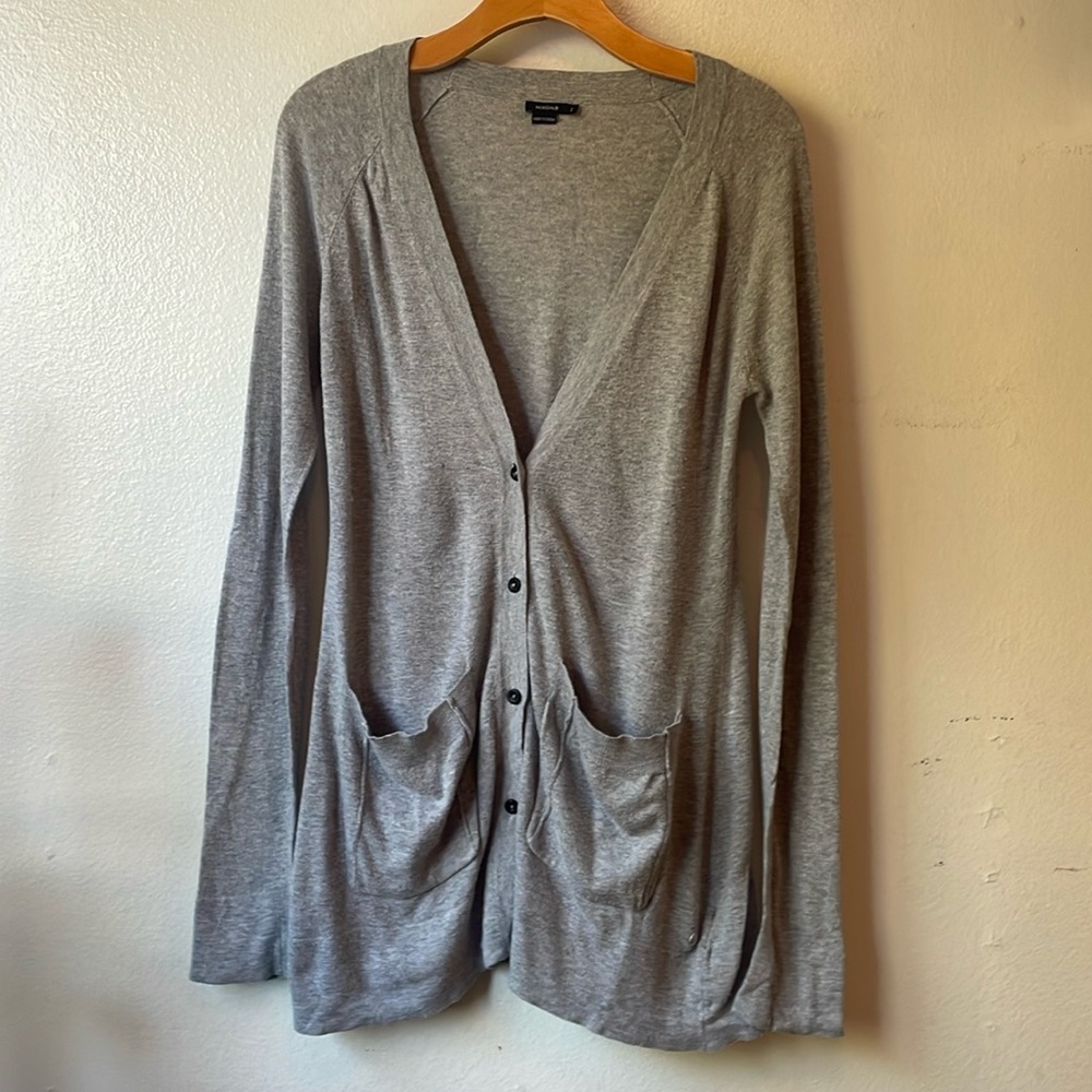 Nixon Cardigan Sweater in Heather Grey - Small
